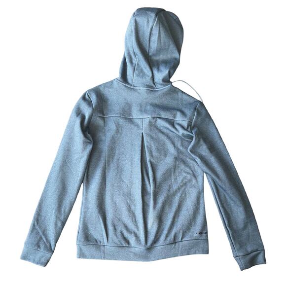 NWT Adidas Aeroready Big Silver Logo Hoodie Sweatshirt Gray Women’s Small - Picture 3 of 9